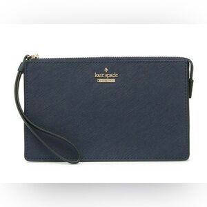 NWT Kate Spade New‎ York Cameron Street Leila Leather Wristlet Blazer Blue